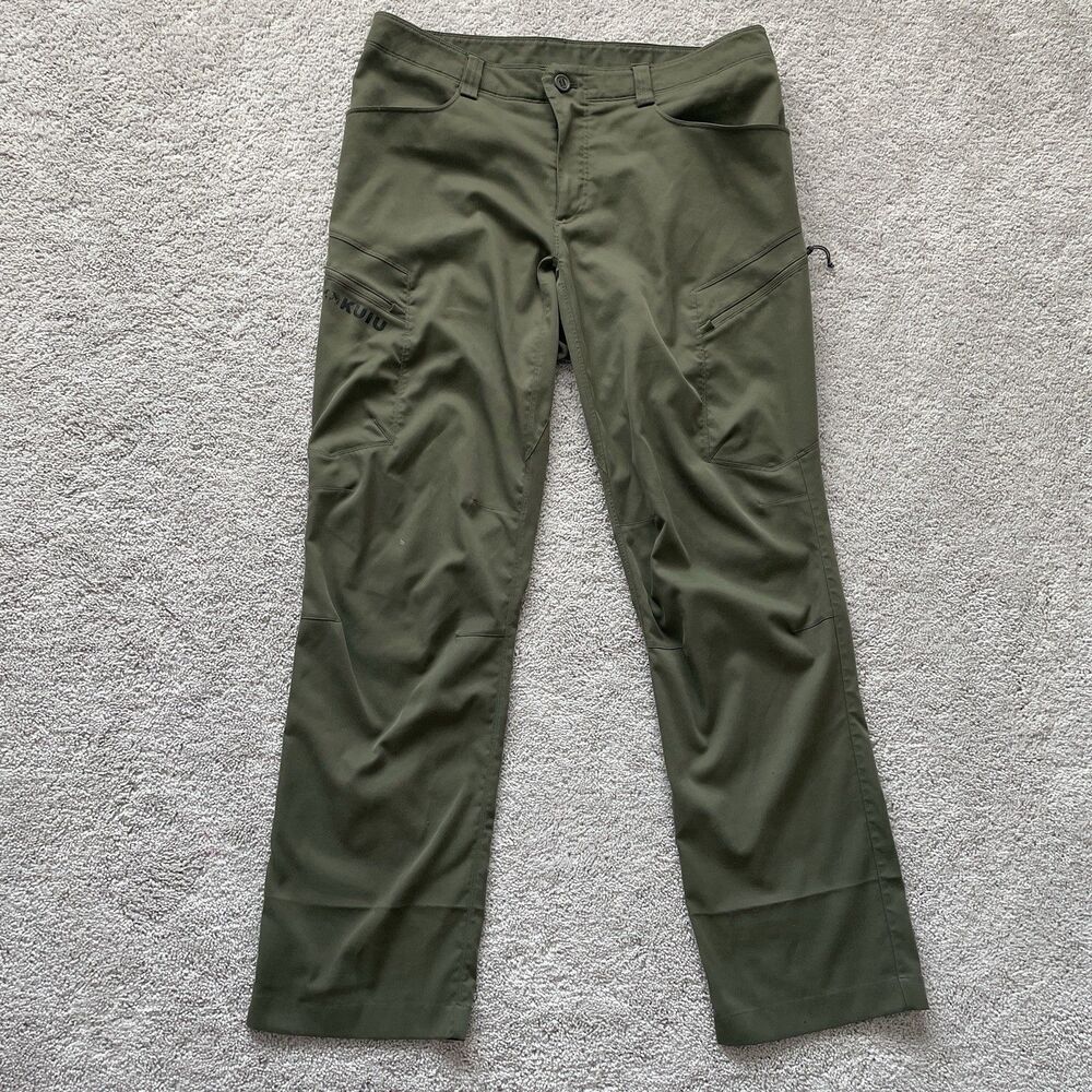 KUIU Mens Sierra Pants Olive Green 38x34.5 DWR Water Repellent Outdoor Hunting